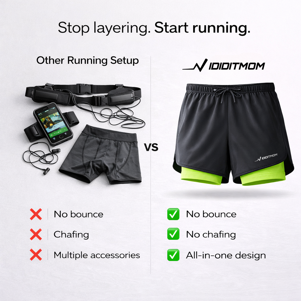 I DID IT MOM 2-in-1 Running Shorts