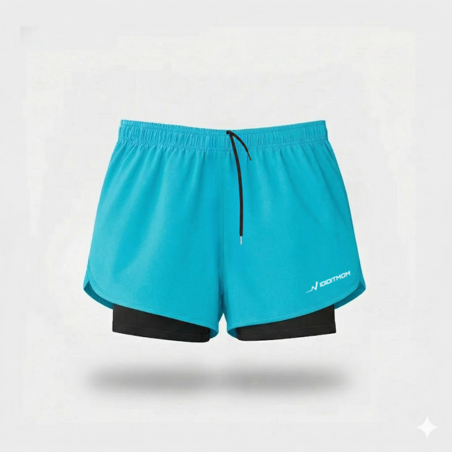 I DID IT MOM Women 2-in-1 Running Shorts