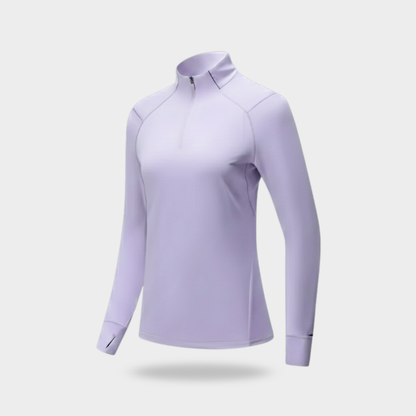 I DID IT MOM Quarter-Zip Long Sleeve Women— Breathable, Quick-Dry & Watch-Ready