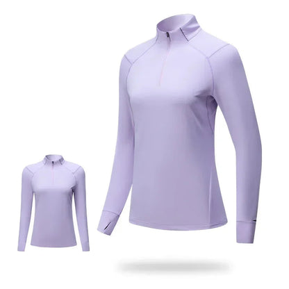 I DID IT MOM Quarter-Zip Long Sleeve Women— Breathable, Quick-Dry & Watch-Ready